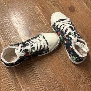 Kids Christmas  Black Sneakers